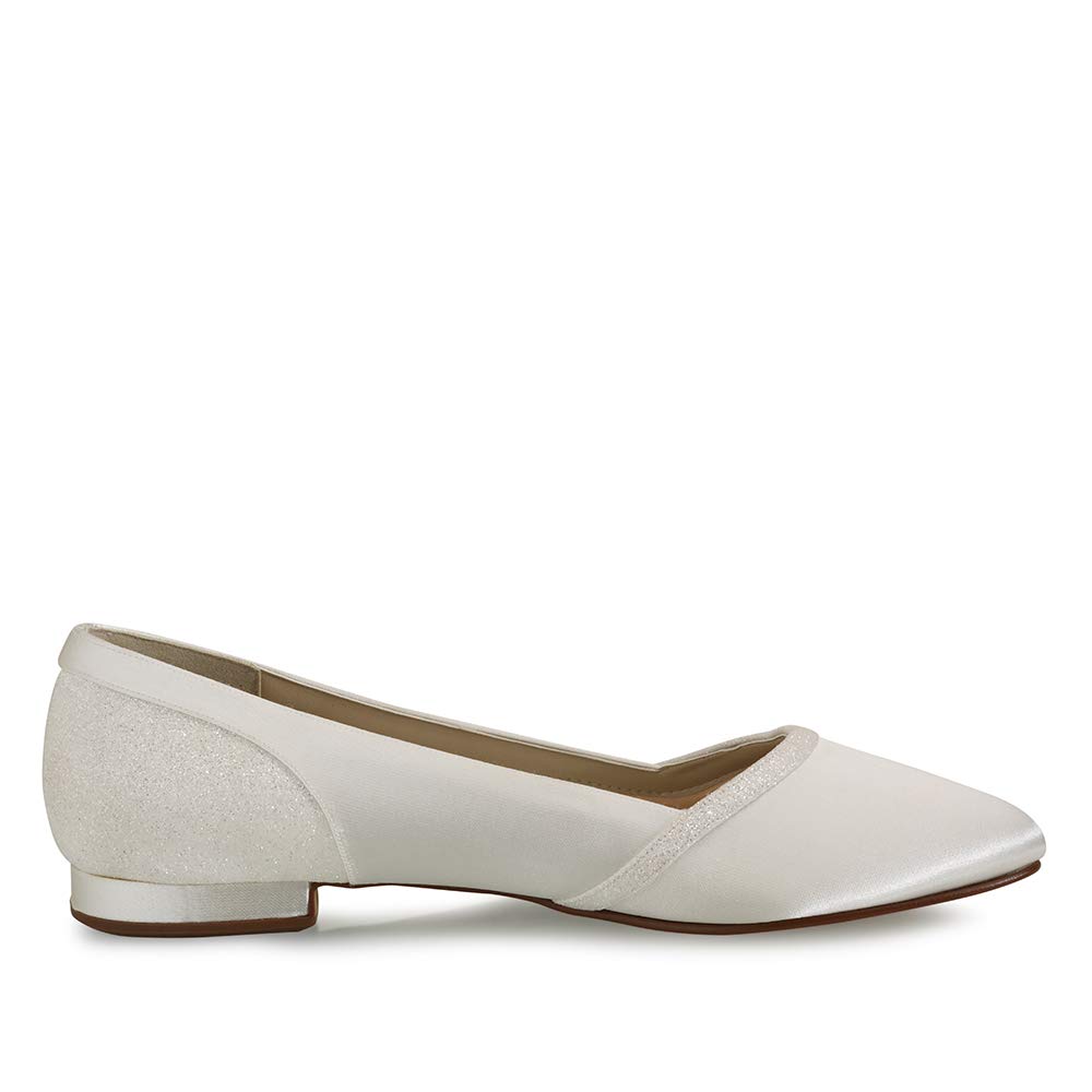 Rainbow Club Embellished Belina Ballerinas Ivory Satin