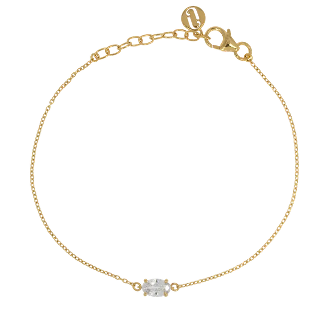 Juvelan Hazel Kristall Armband Silber oval 15 cm Braut