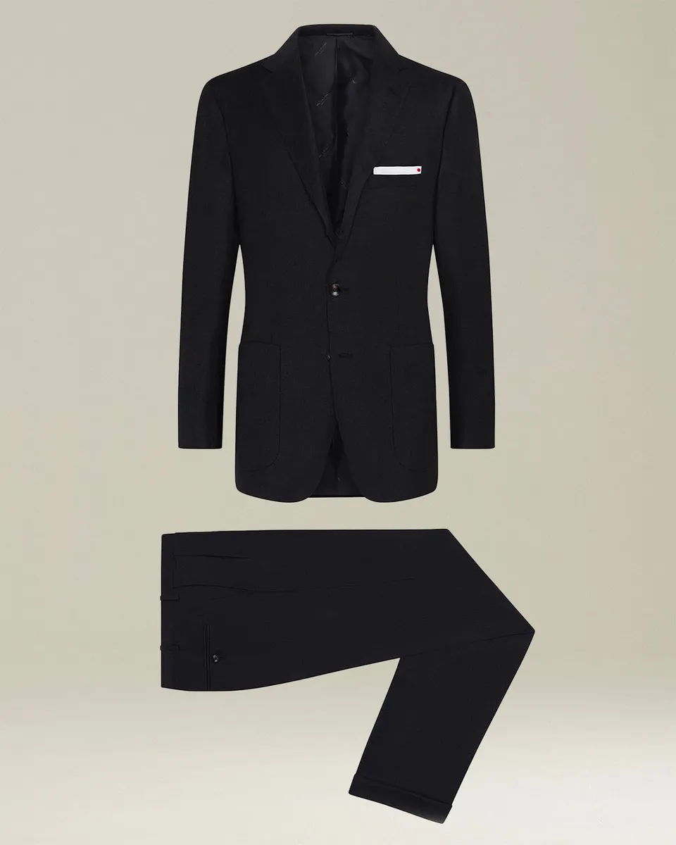 Kiton Suits Monochrome Wool Anzug 52 Wolle Einfarbig