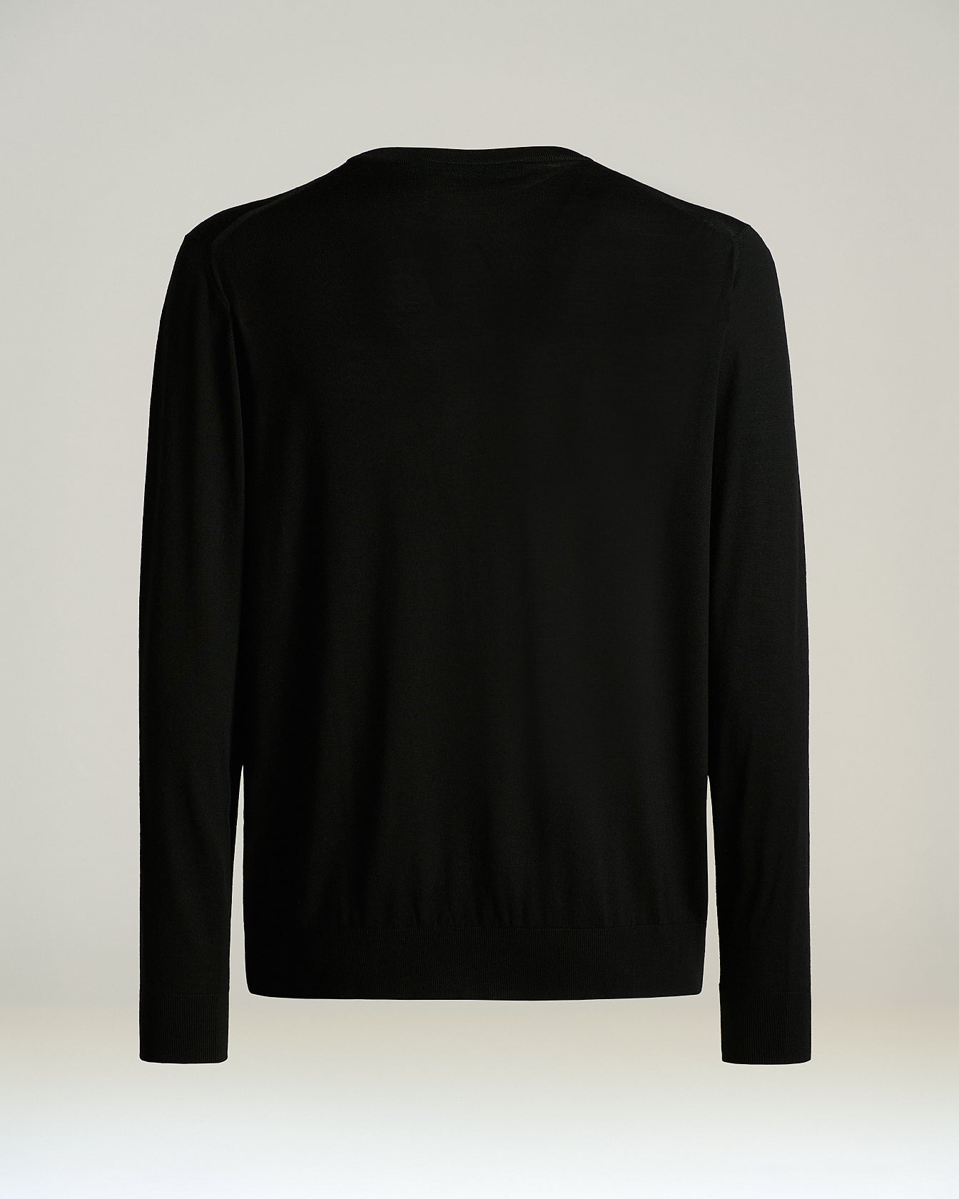 Kiton Knitwear BLACK WOOL CREW-NECK Pullover Wolle schwarz L