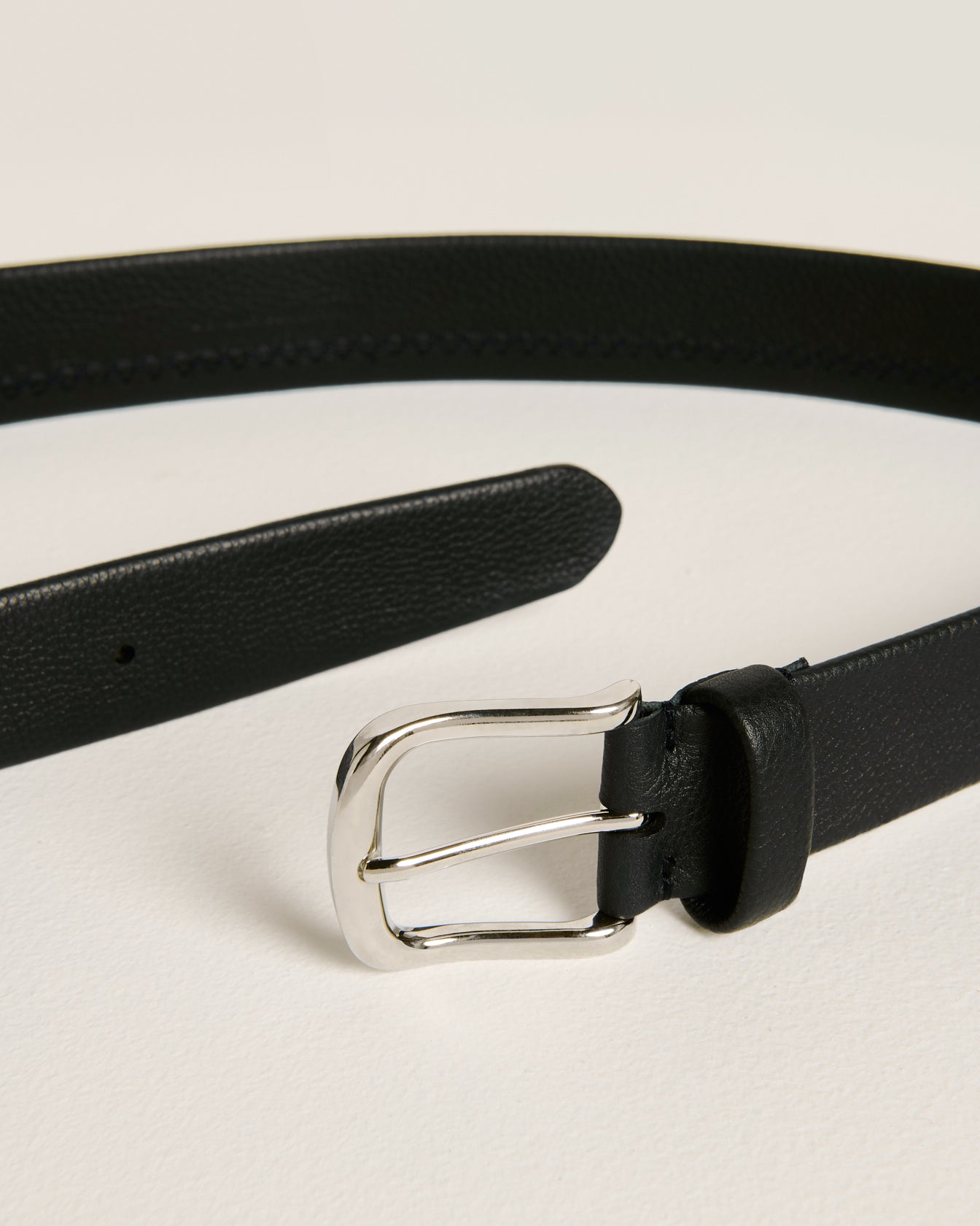 Kiton Calfskin Belt Gürtel schwarz Kalbsleder