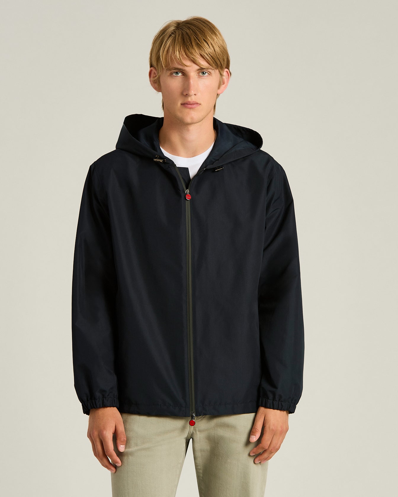 Kiton Outerwear Kapuzenjacke Gr. 50 navy leicht