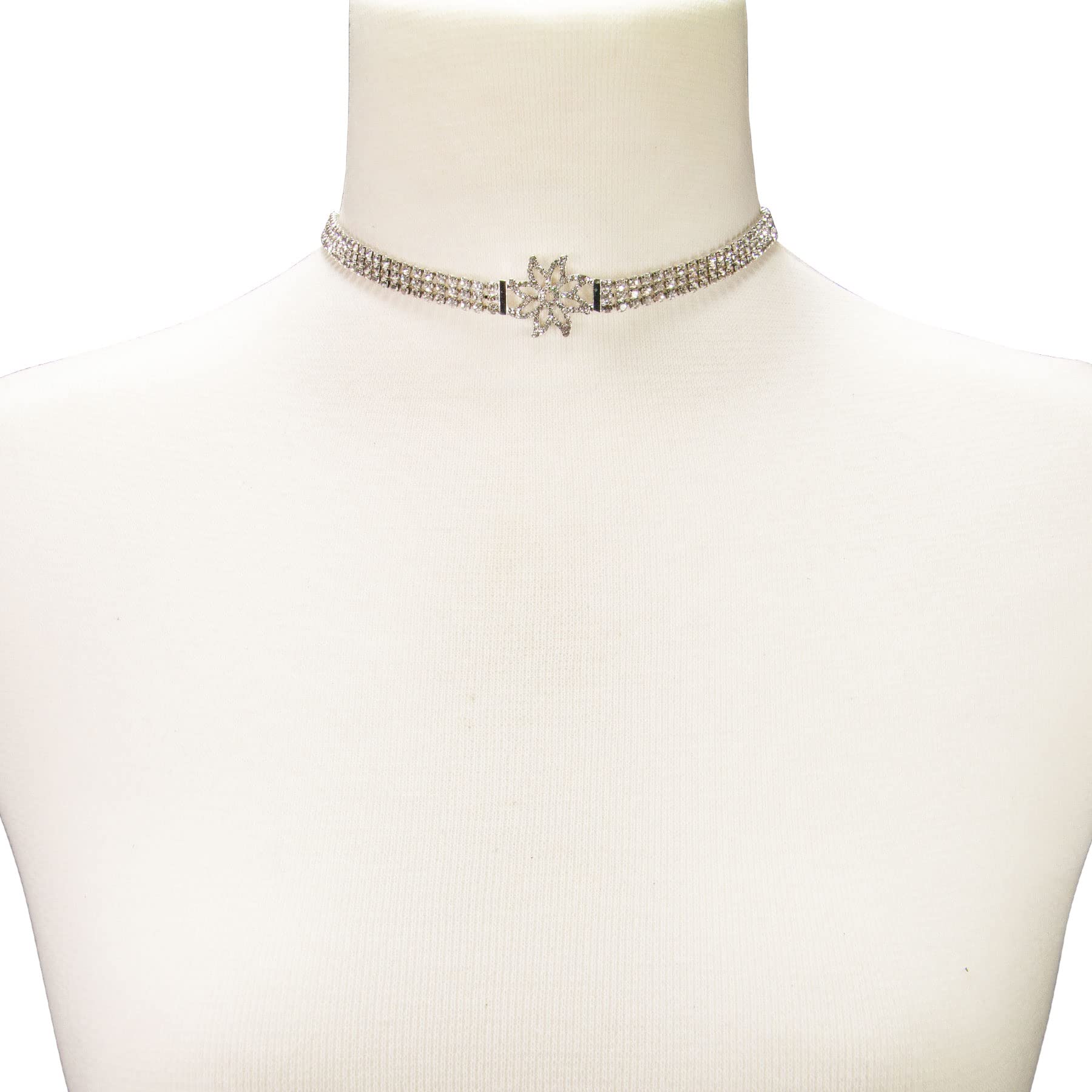Alpenflüstern DAHEIM DHK314 Strass-Kropfkette Edelweiss silber