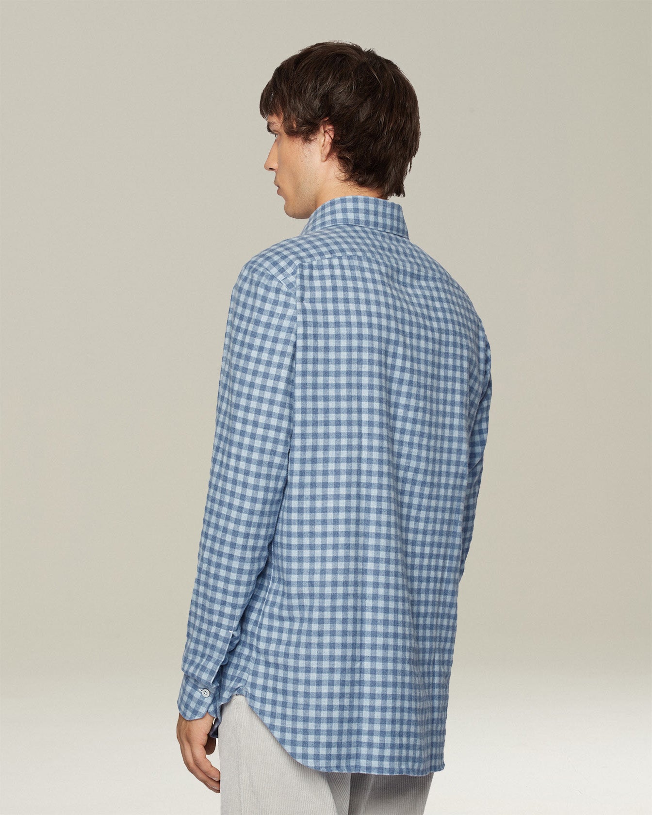 Kiton Checked Flannel Hemd Karo Flanell Baumwolle