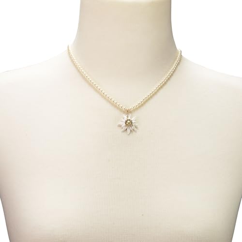Alpenflüstern DAHEIM Greta DHK271 Dirndlkette Perlen creme-weiß