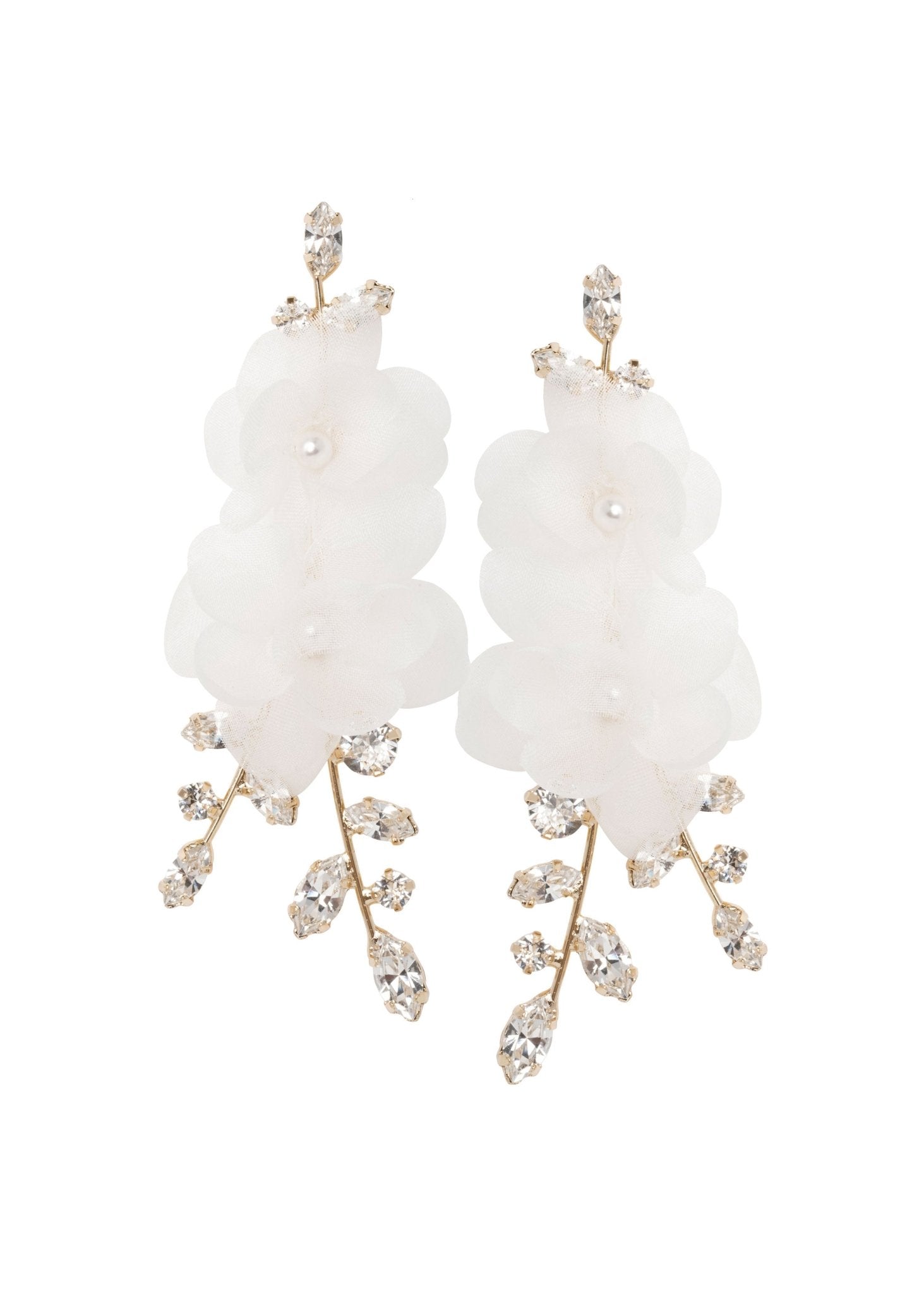 Elizabeth Bower Crystalla Flutter Chandelier Rhodium Ivory