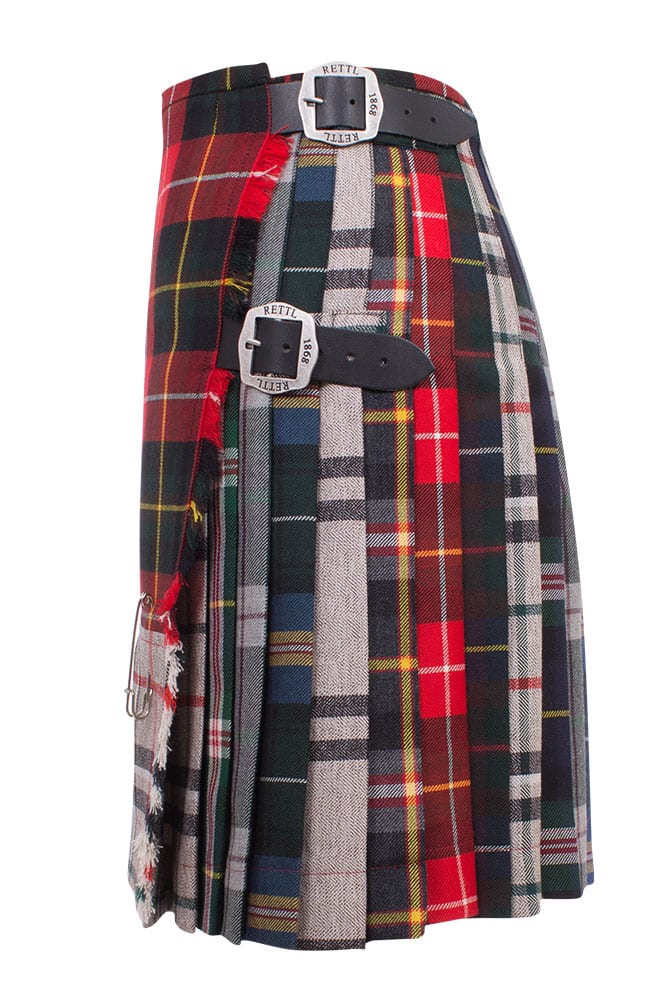 Rettl Women Maria Hipps Patchwork Kilt Wolle Unikat