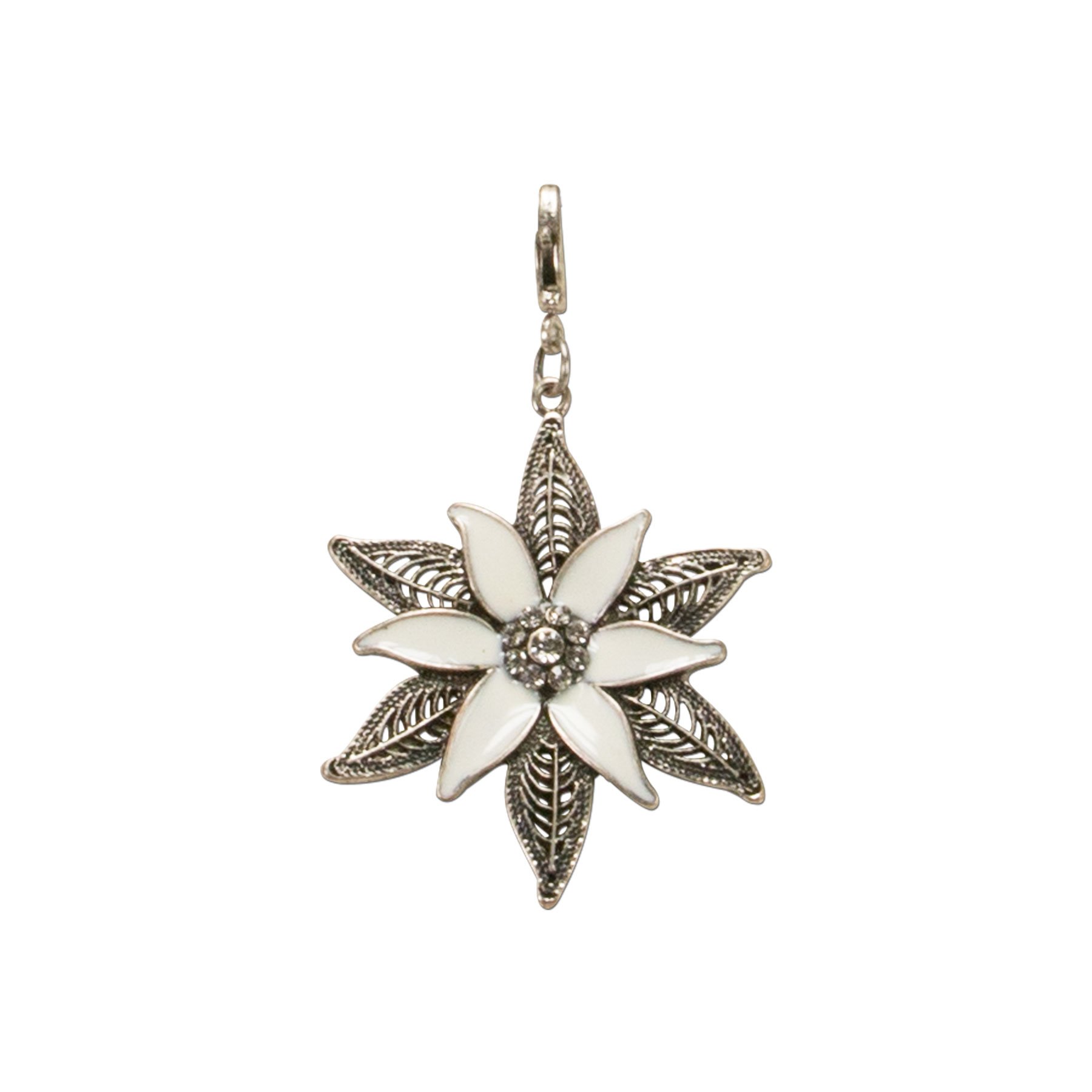Alpenflüstern DAHEIM Edelweiß Anhänger antik-silber 4cm