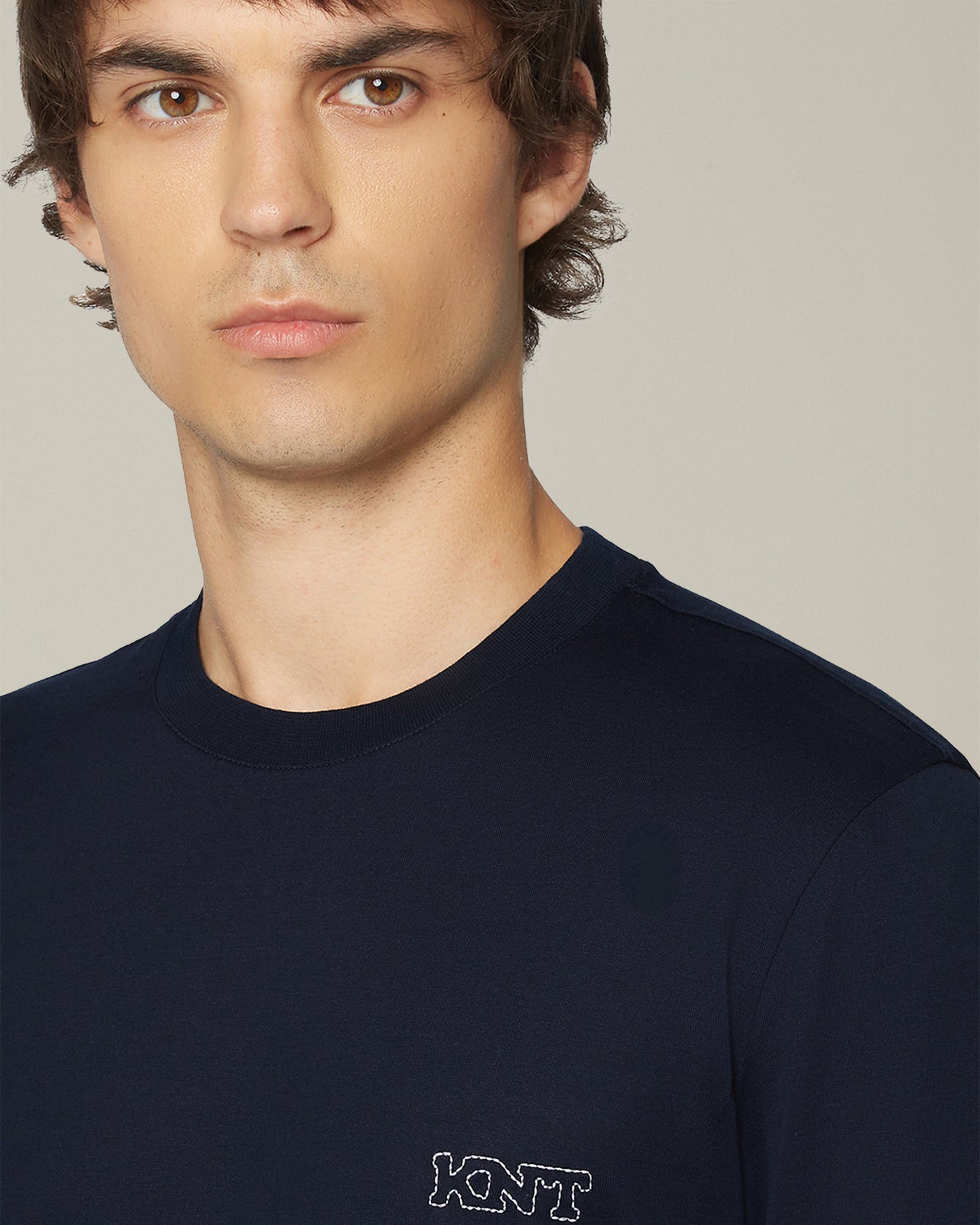 Kiton T-Shirt Herren Baumwolle Jersey Gr. L mit Zip