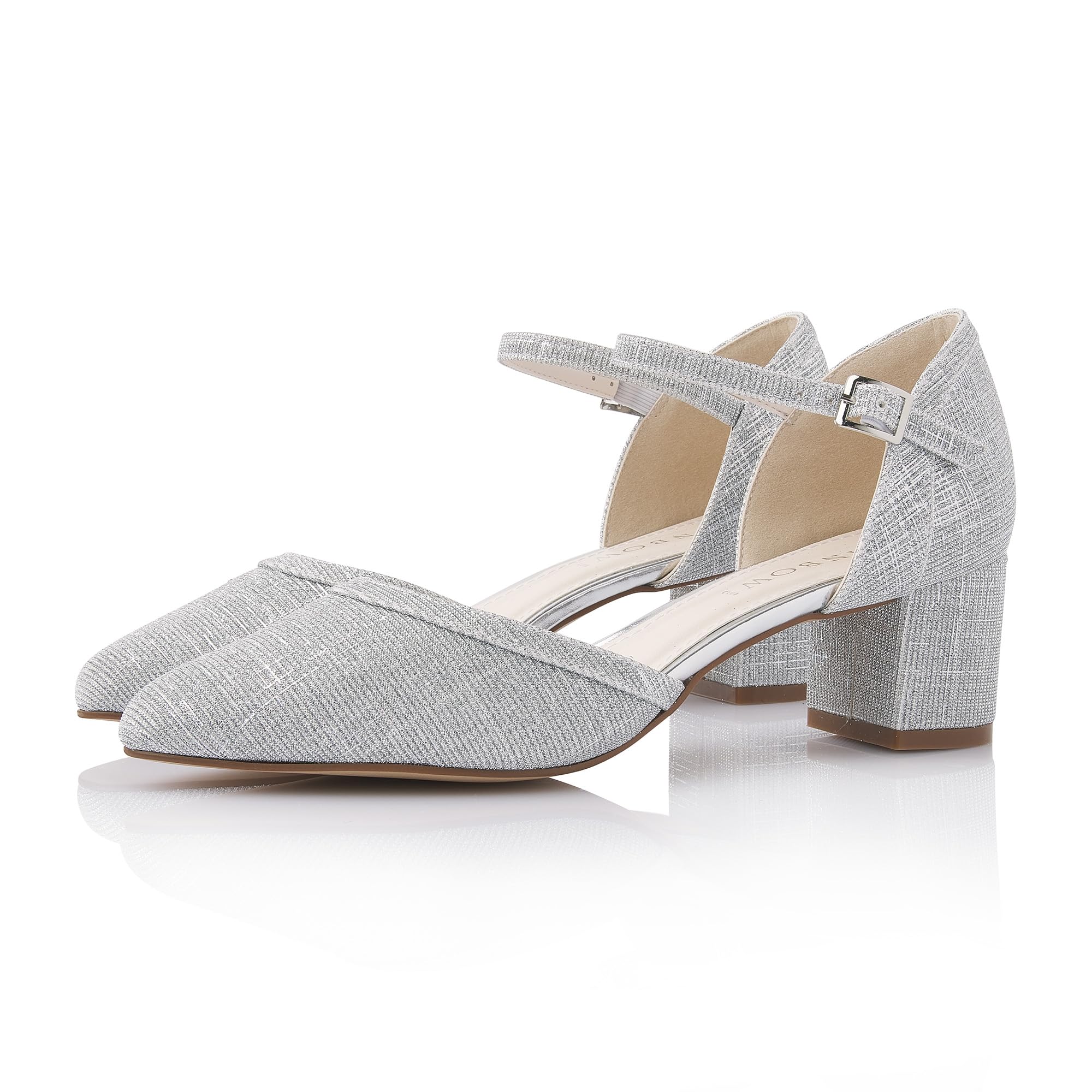 Rainbow Club Paisly Silver Pumps Metallic 5 cm Absatz
