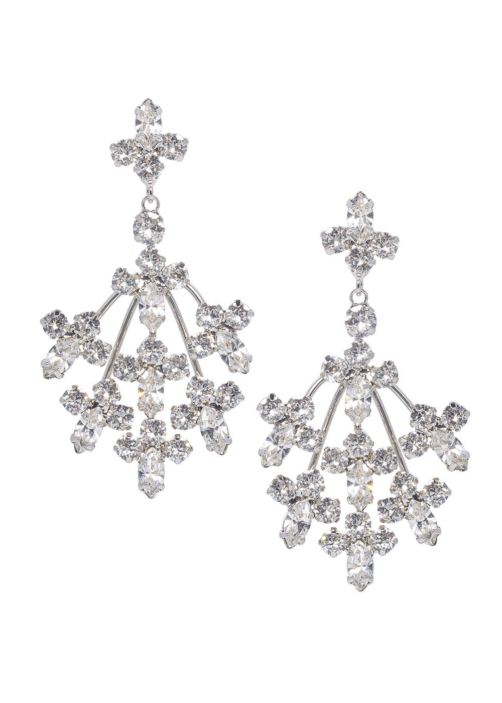 Elizabeth Bower Carter Statement-Ohrringe Rhodium Kristall