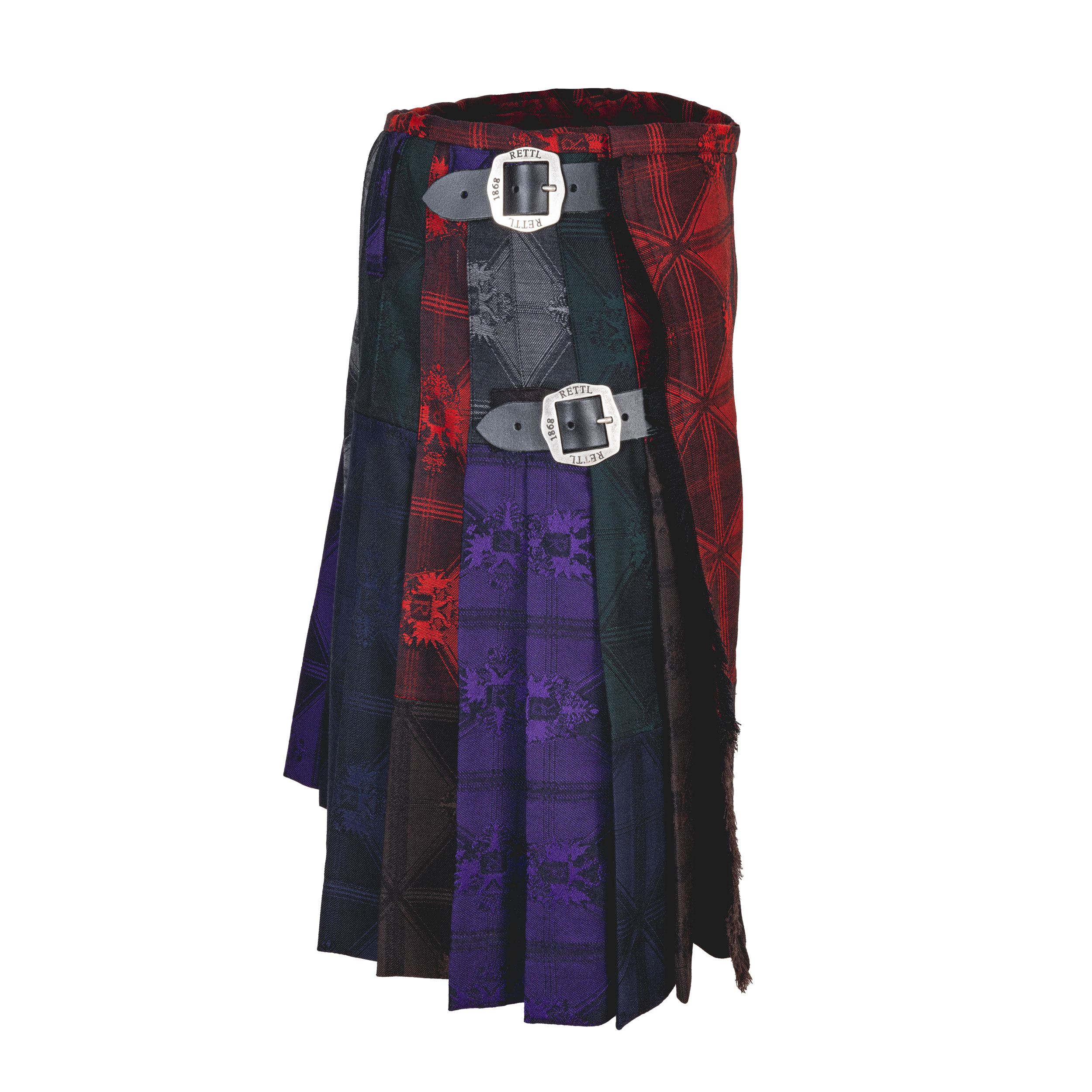 Rettl MEN Patch Anniversary Kilt Patchwork Karo Wolle
