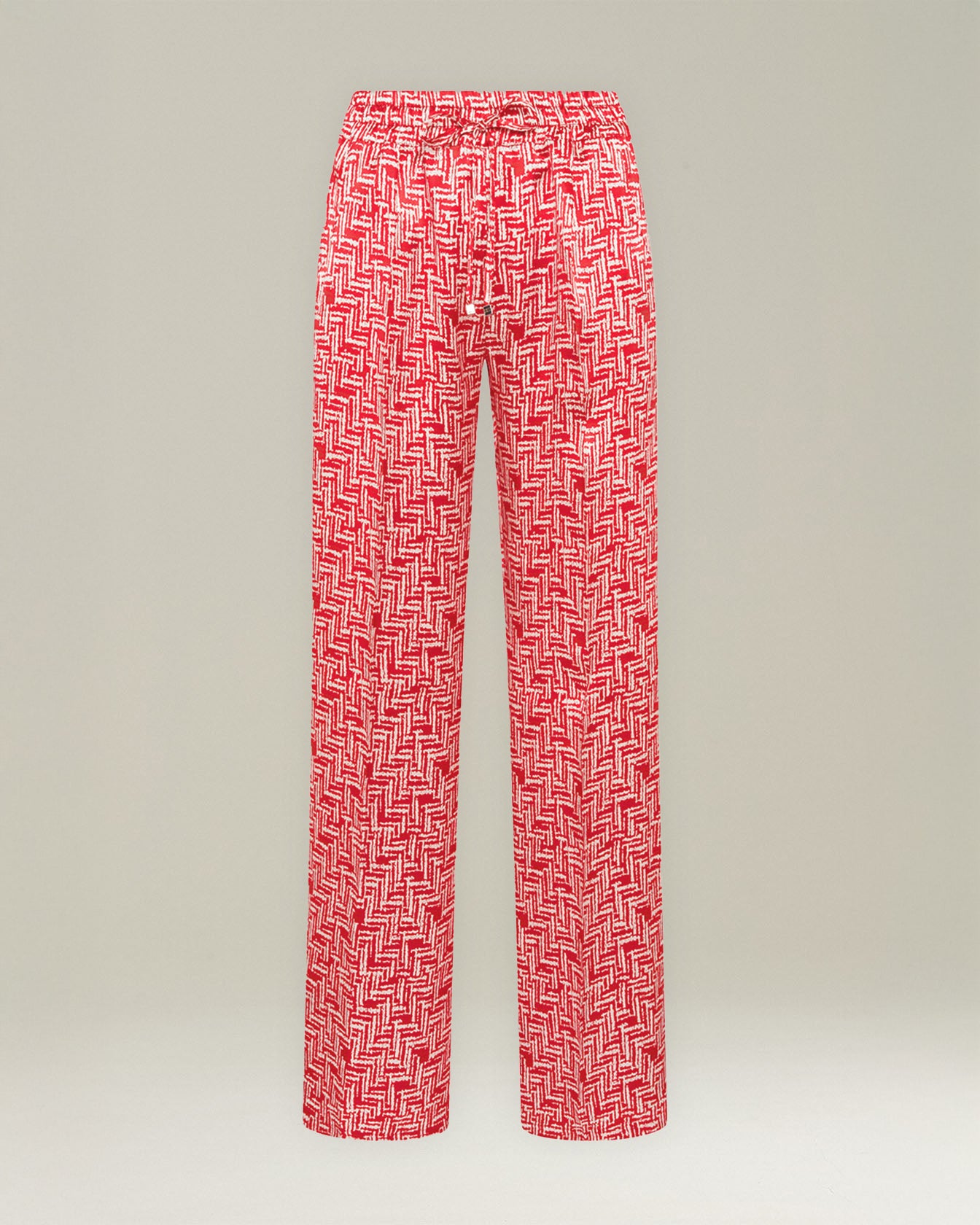 Kiton Seidenhose Scarlet Stairs Muster Gr. 44