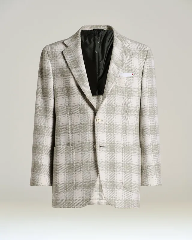 Kiton Jackets Sakko Kaschmir Grau Kariert