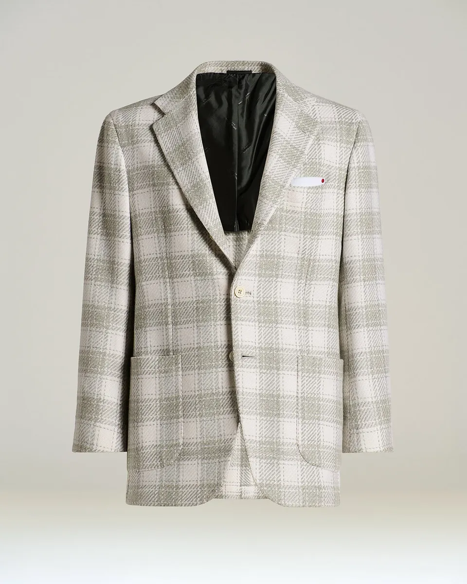 Kiton Jackets Sakko Kaschmir Grau Kariert