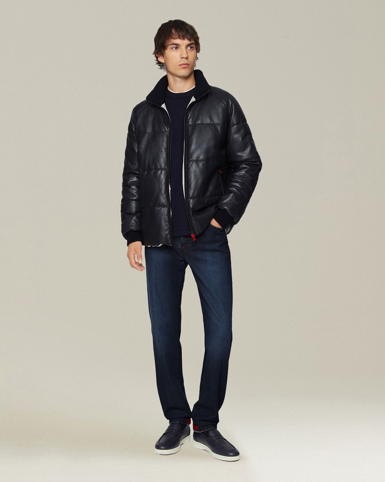 Kiton Outerwear GIUBBOTTO TRAPUNTATO Jacke Nappa gesteppt