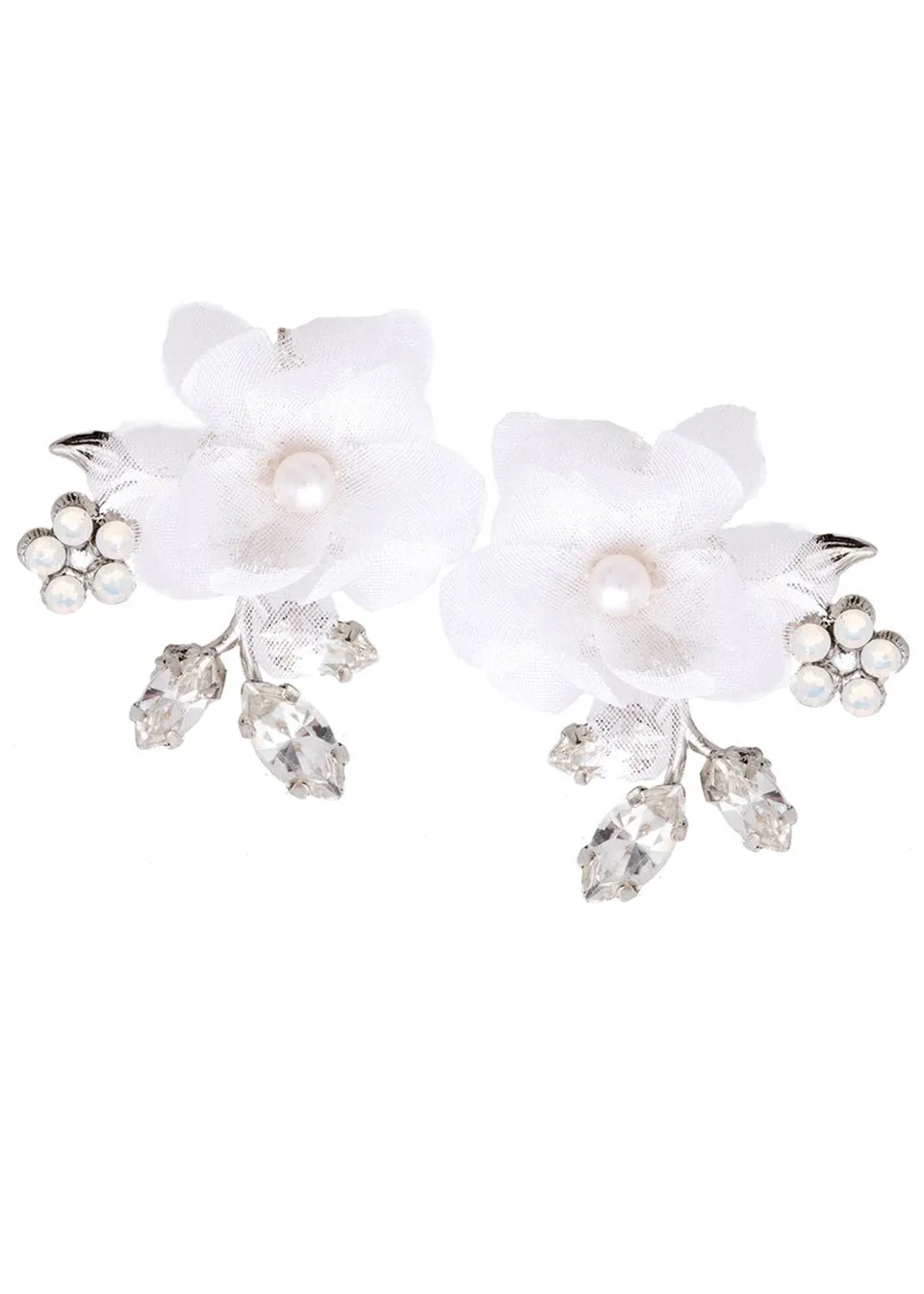 Elizabeth Bower Fabrique Stud Ohrstecker Seide Ivory