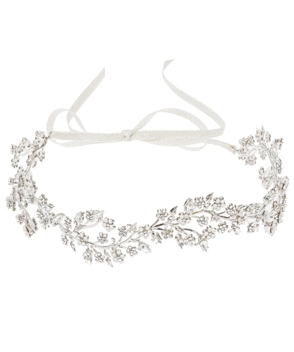 Elizabeth Bower Sakura Haarband Rhodium Kristall