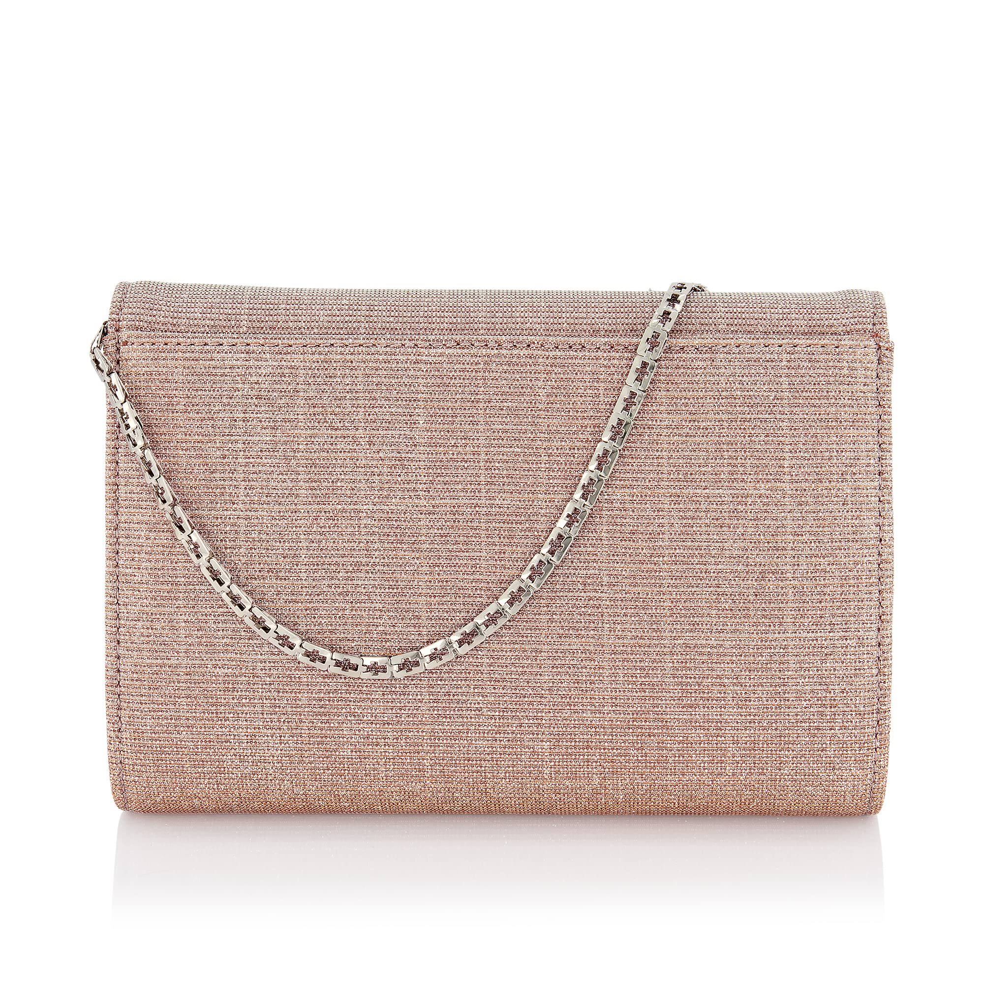 Rainbow Club Dafina Braut Clutch Rose Metallic mit Kette