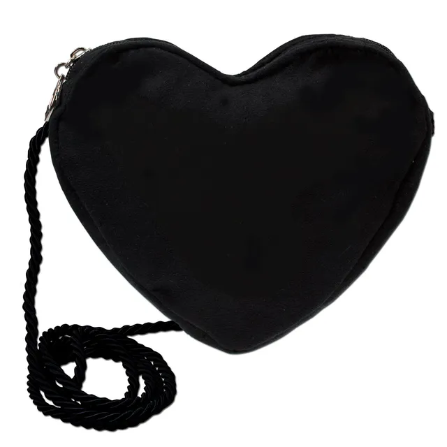 Alpenflüstern DAHEIM DTA037 Herztasche schwarz schlicht 19x17