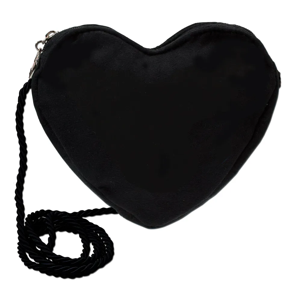 Alpenflüstern DAHEIM DTA037 Herztasche schwarz schlicht 19x17