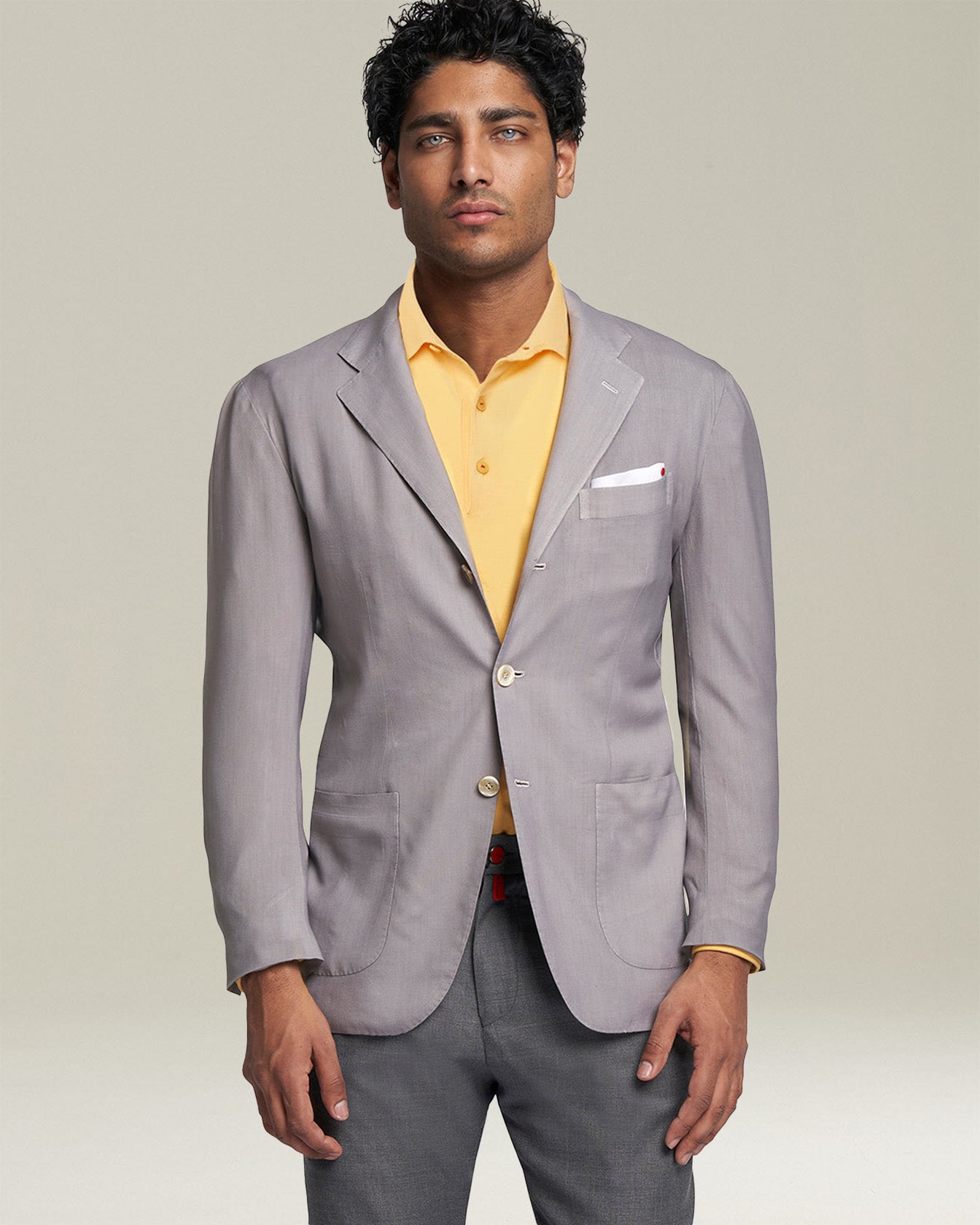 Kiton Jacket Cashmere Sakko grau einreihig