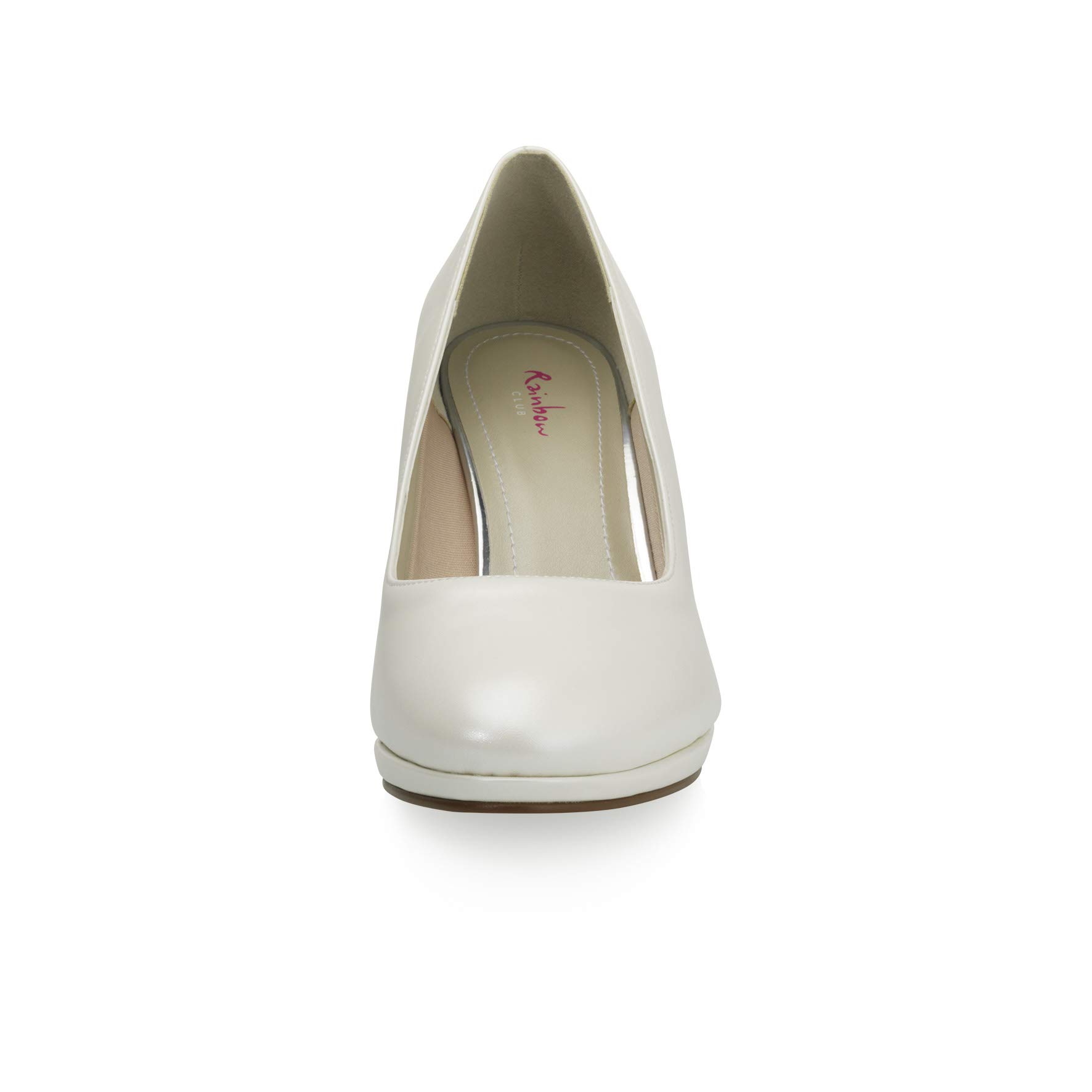 Rainbow Club Crazy Flirt Pumps Ivory Vegan Leder Blockabsatz
