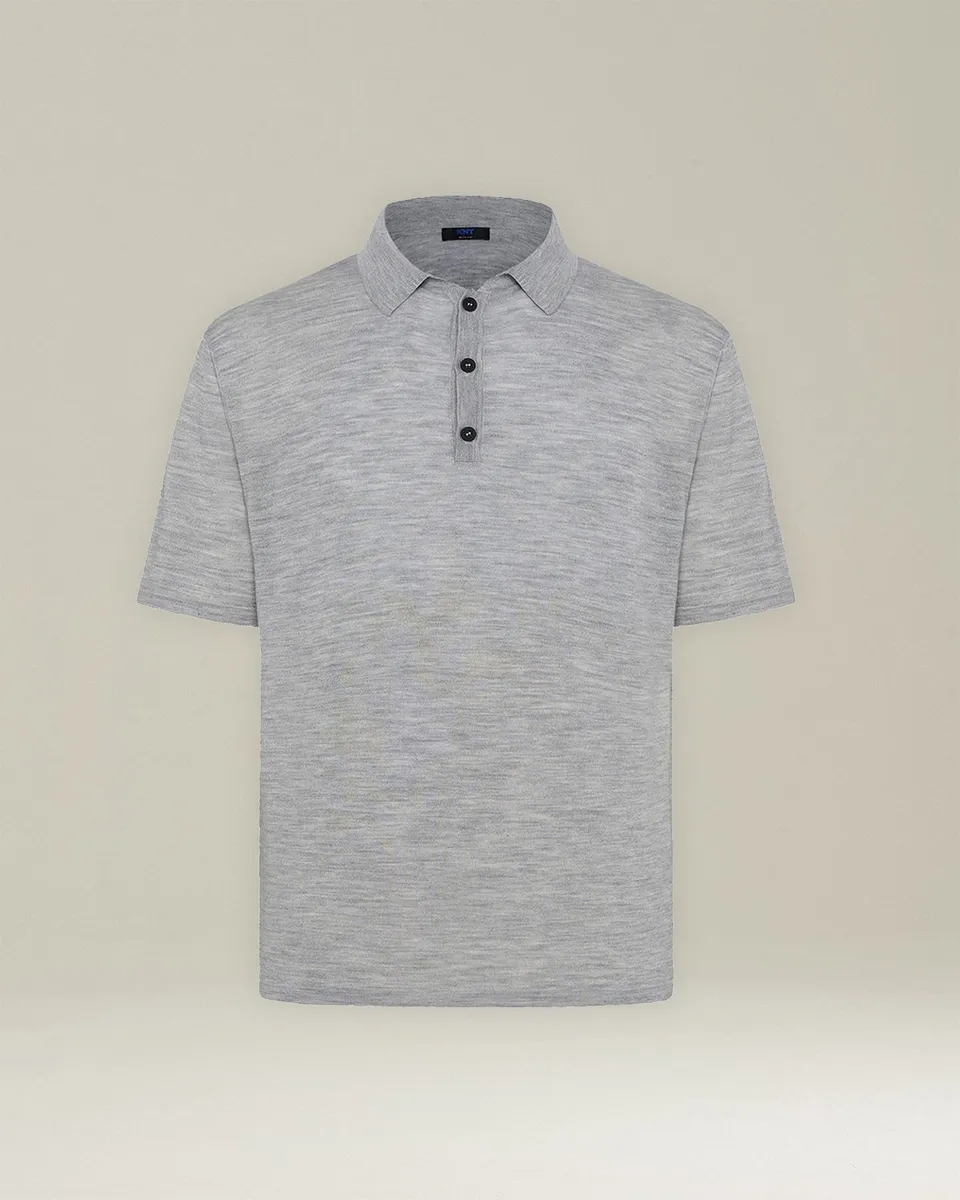 Kiton Deluxe Polo Wolle Seide Herren Leicht