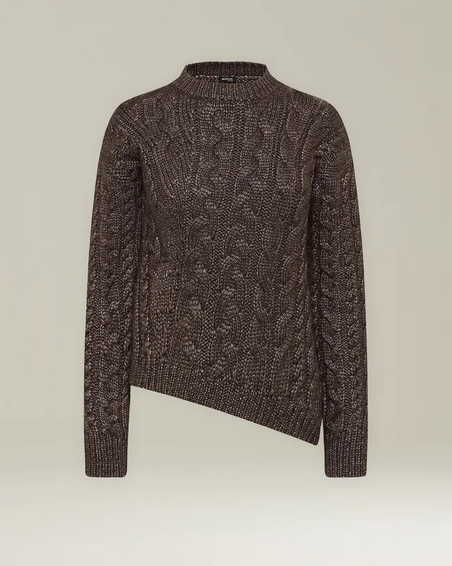 Kiton Kaschmir Seide Pullover Zopf Gr 44 navy