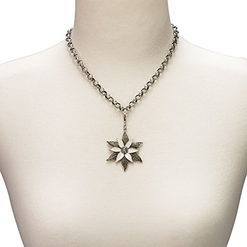 Alpenflüstern DAHEIM Edelweiß Anhänger antik-silber 4cm