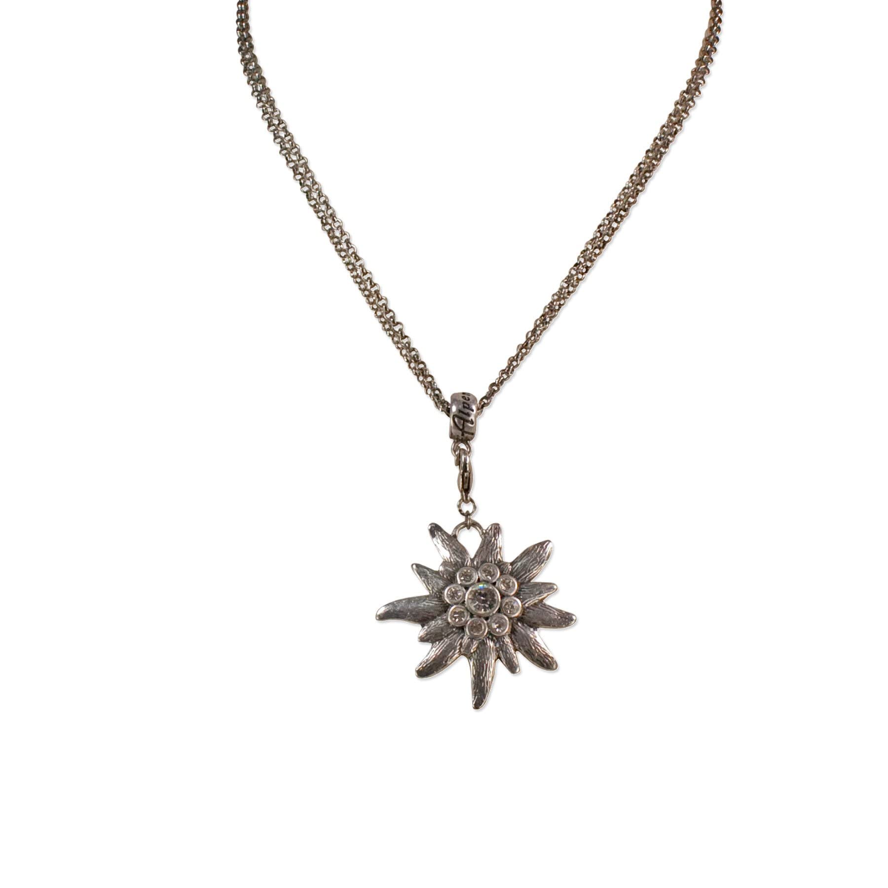 Alpenflüstern DAHEIM Trachtenkette Strass-Edelweiß Dirndlkette