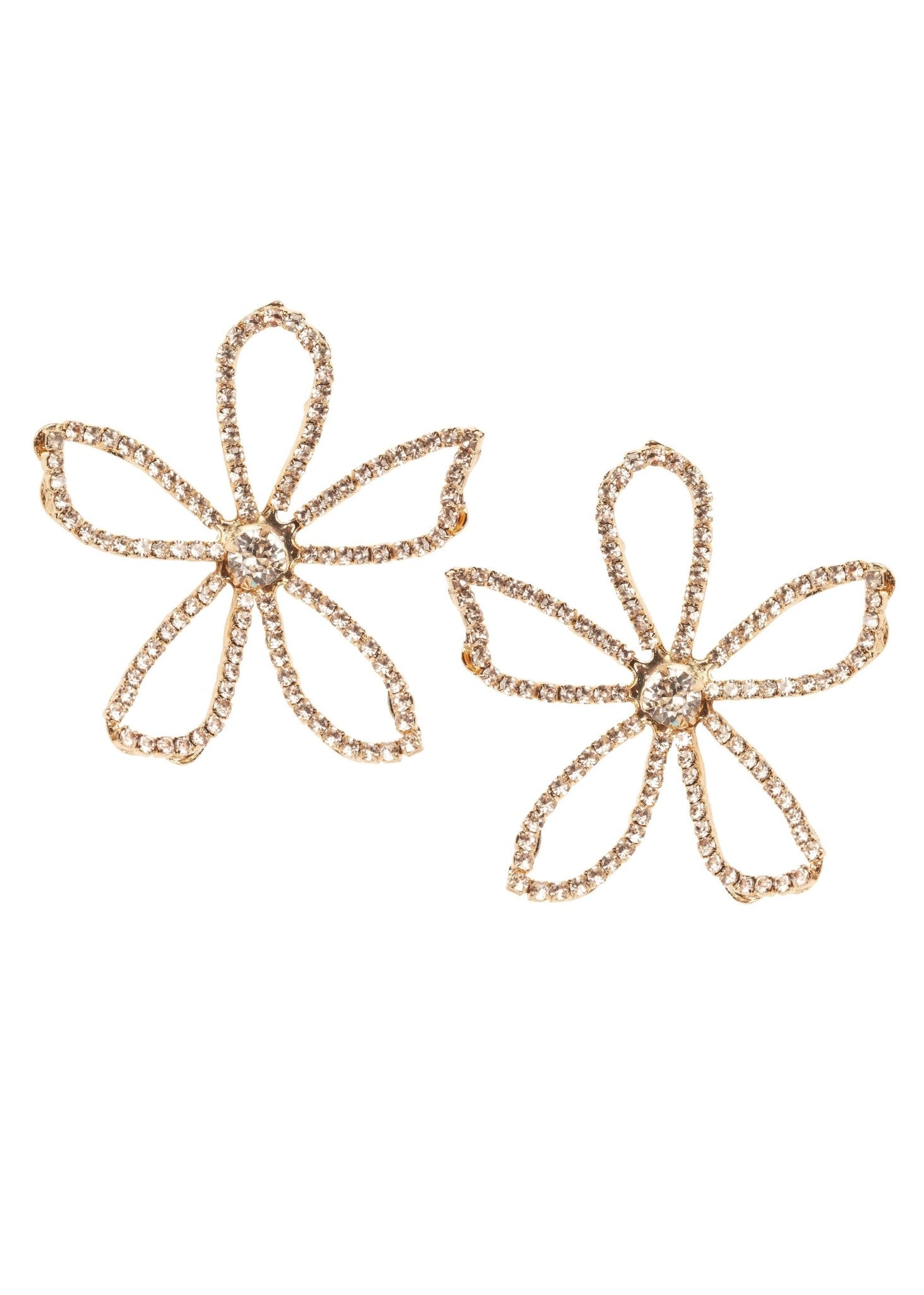 Elizabeth Bower Pavet Crystal Stud Ohrstecker Gold Kristall