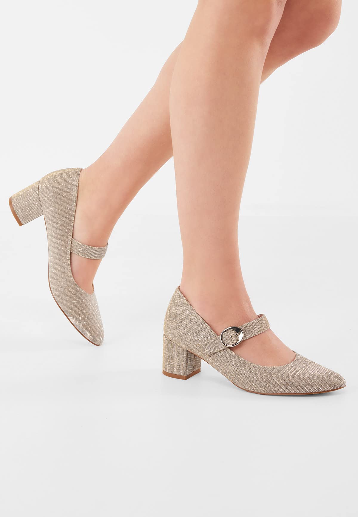Rainbow Club Luxe Collection Annemarie Pumps Gold Metallic Block