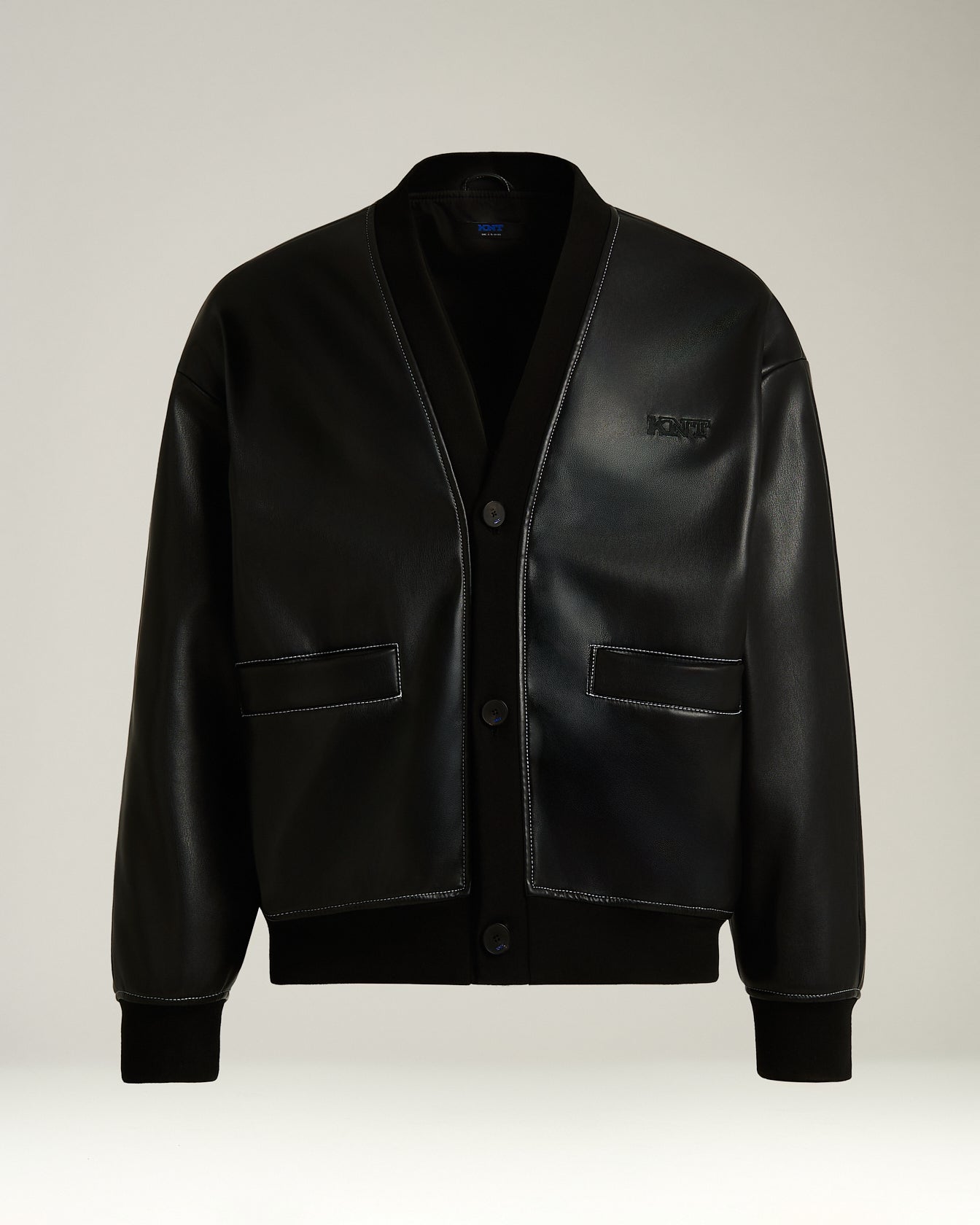 Kiton Outerwear Bomberjacke schwarz Kunstleder