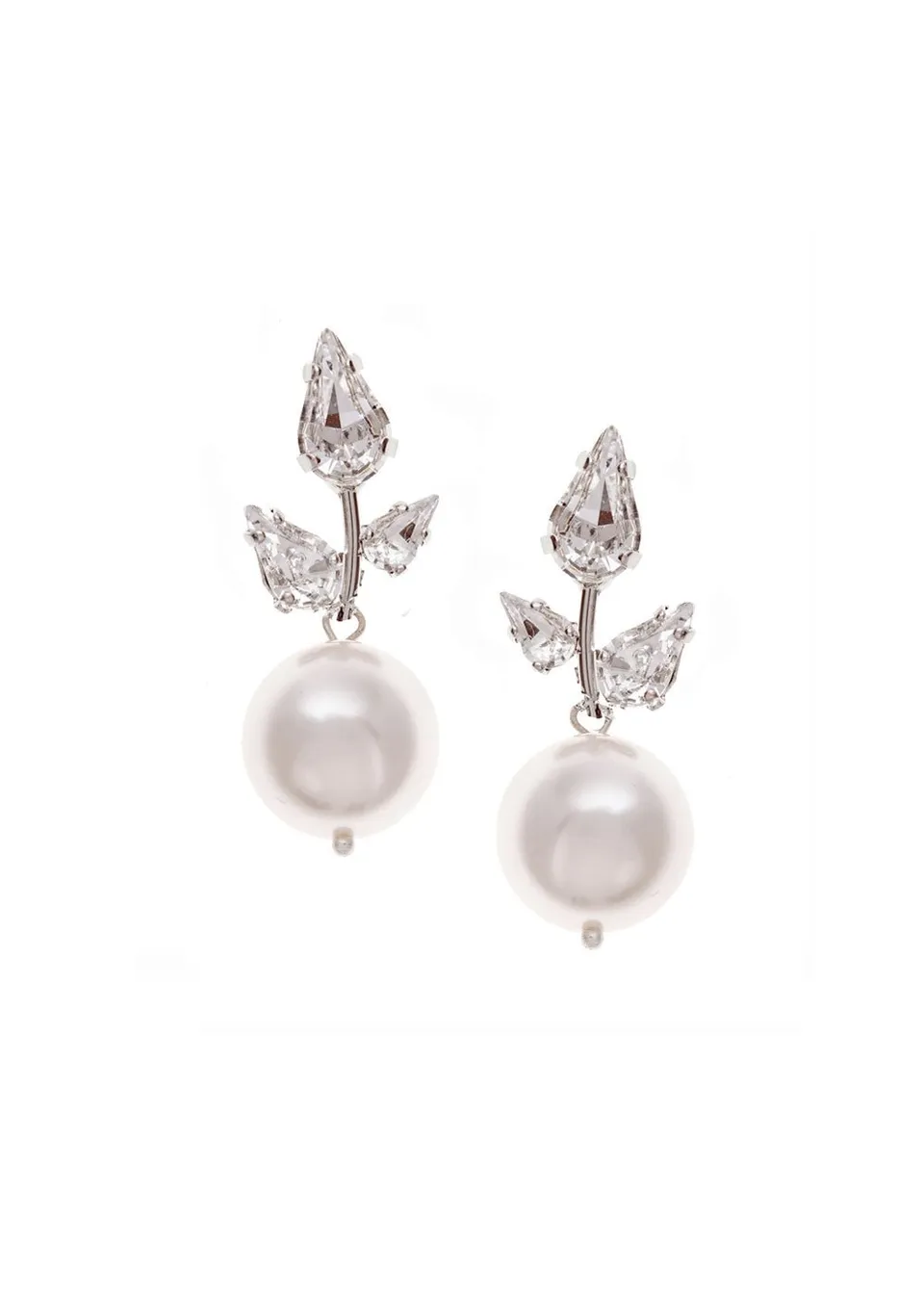 Elizabeth Bower Pyrus Bauble Pearl Drop Ohrringe Rhodium