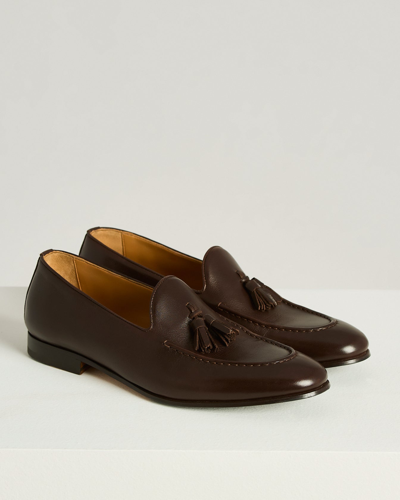 Kiton Tassel Loafer Kalbsleder Dunkelbraun Herren
