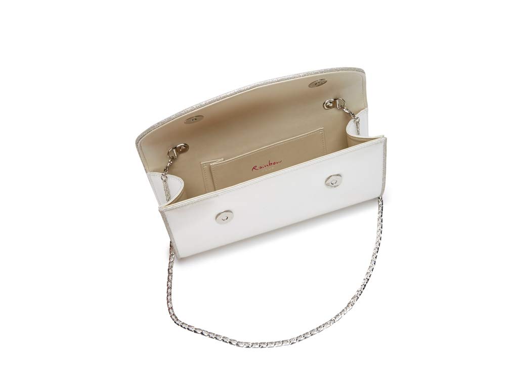 Rainbow Club Viki Clutch Handtasche Ivory Satin 23 cm