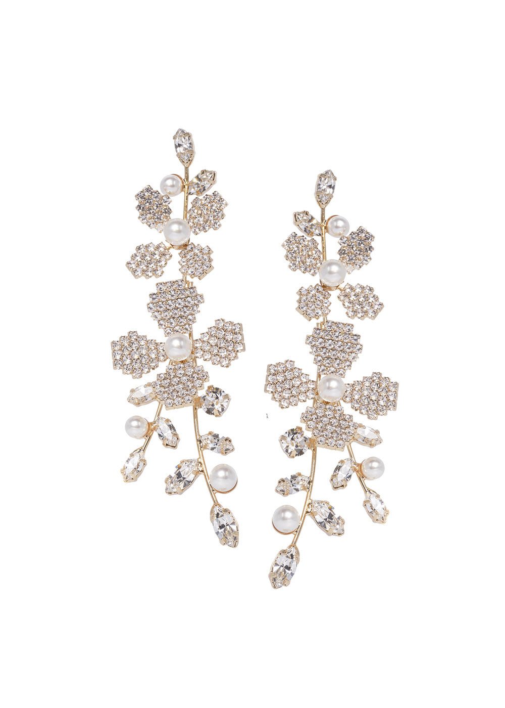 Elizabeth Bower June Pearlette Ohrringe Gold Stecker 92 mm