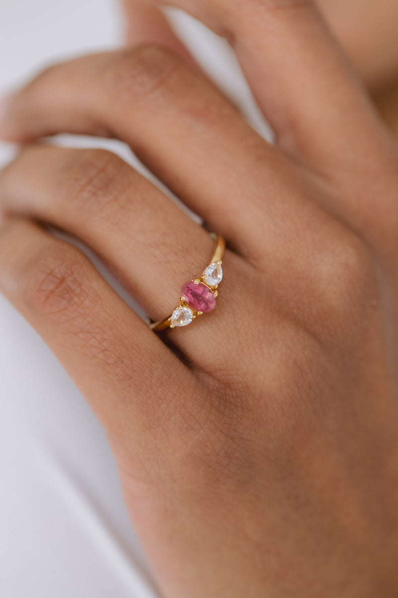 Juvelan Paris Ring Silber mit Turmalin und Topas