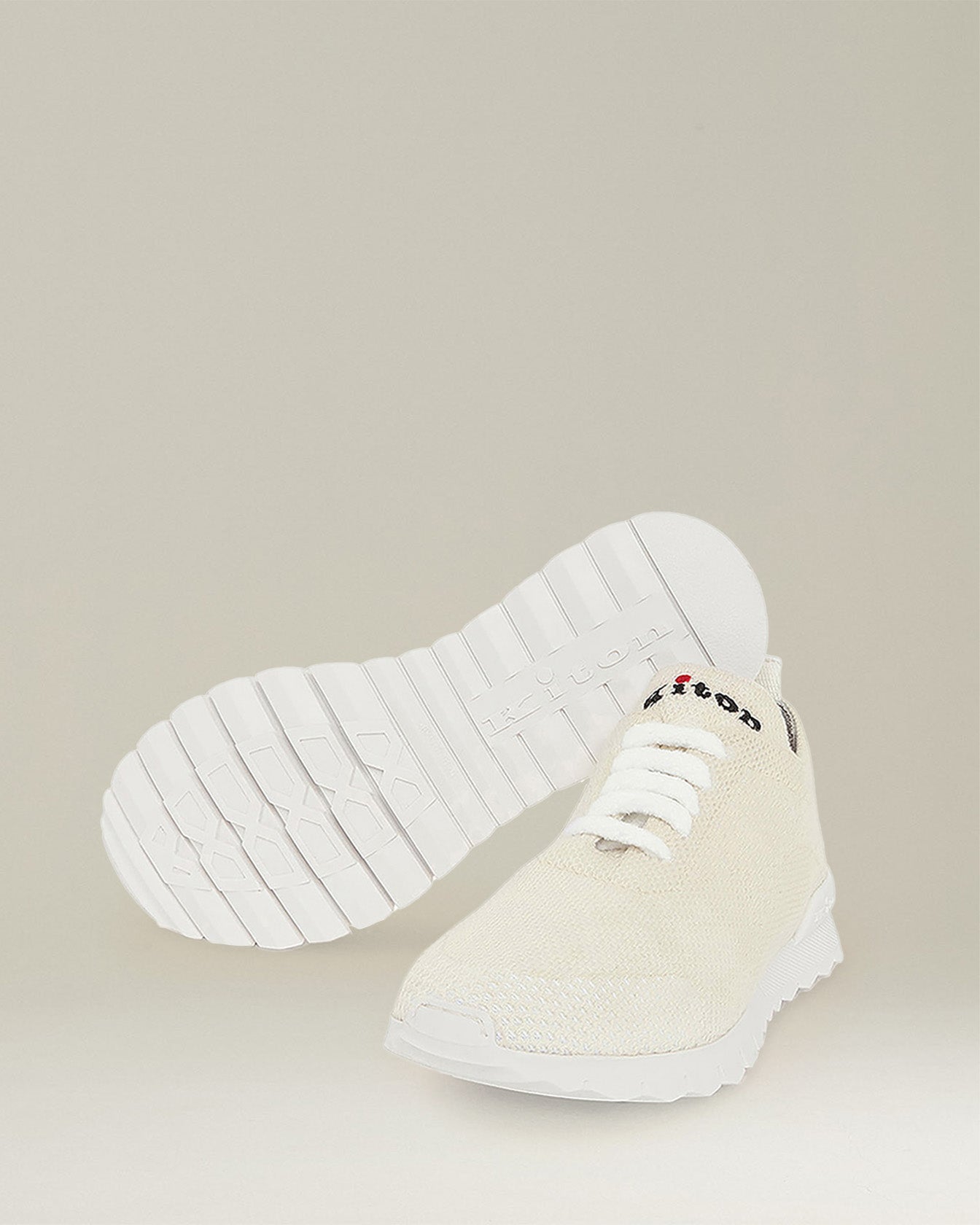Kiton Fit Cashmere Sneaker Cremeweiss Kaschmir