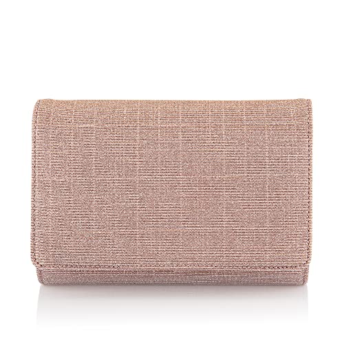 Rainbow Club Dafina Braut Clutch Rose Metallic mit Kette