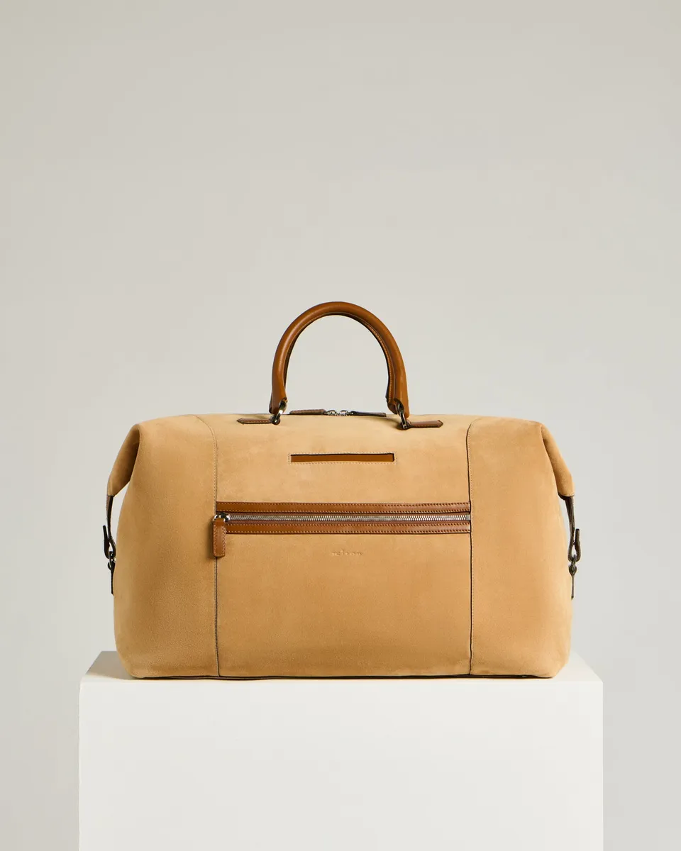 Kiton Bags Weekender Wildleder Cognac 50x35cm TU