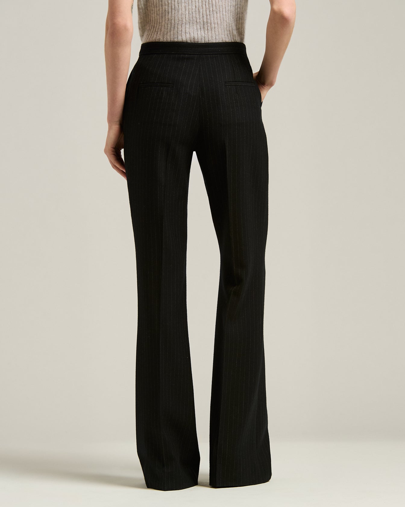 Kiton Trousers Woll Hose schwarz Nadelstreifen 40