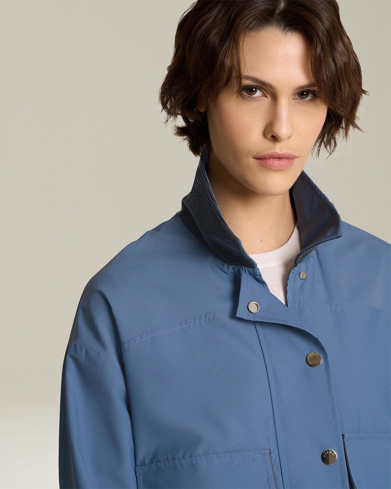 Kiton Jackets Hemdjacke Wolle Druckknöpfe Kordelzug