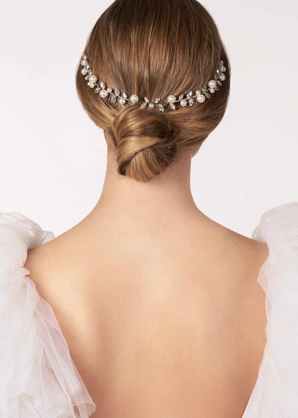 Elizabeth Bower Pearllum Garland Braut Haarkamm Gold