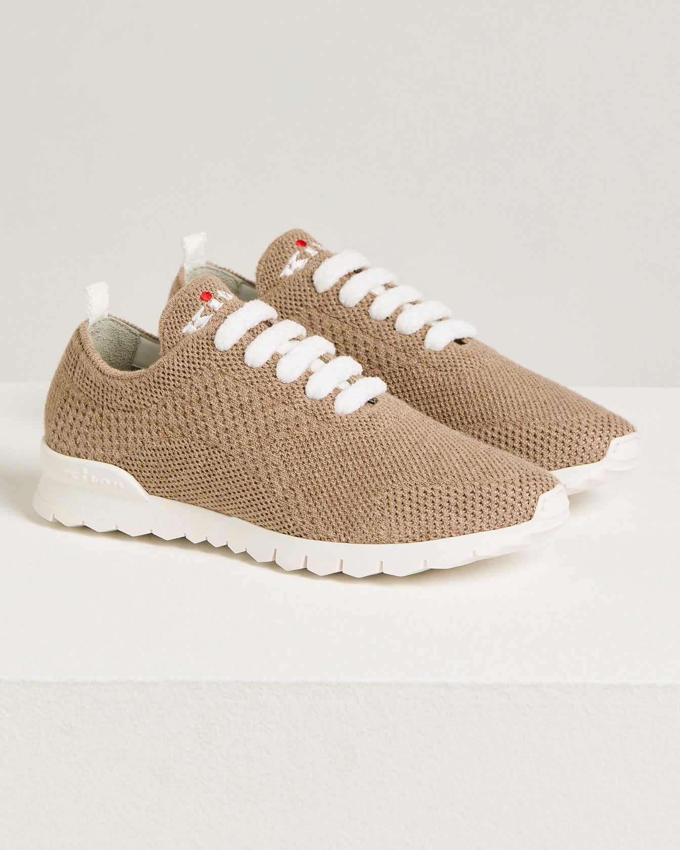 Kiton Fit Cashmere Sneaker Beige Kaschmir