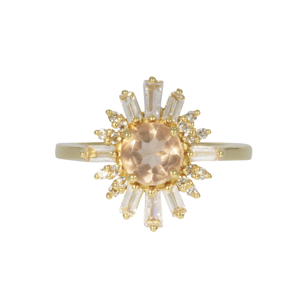 Juvelan Delhi Statement-Ring Morganit Topas 14 mm