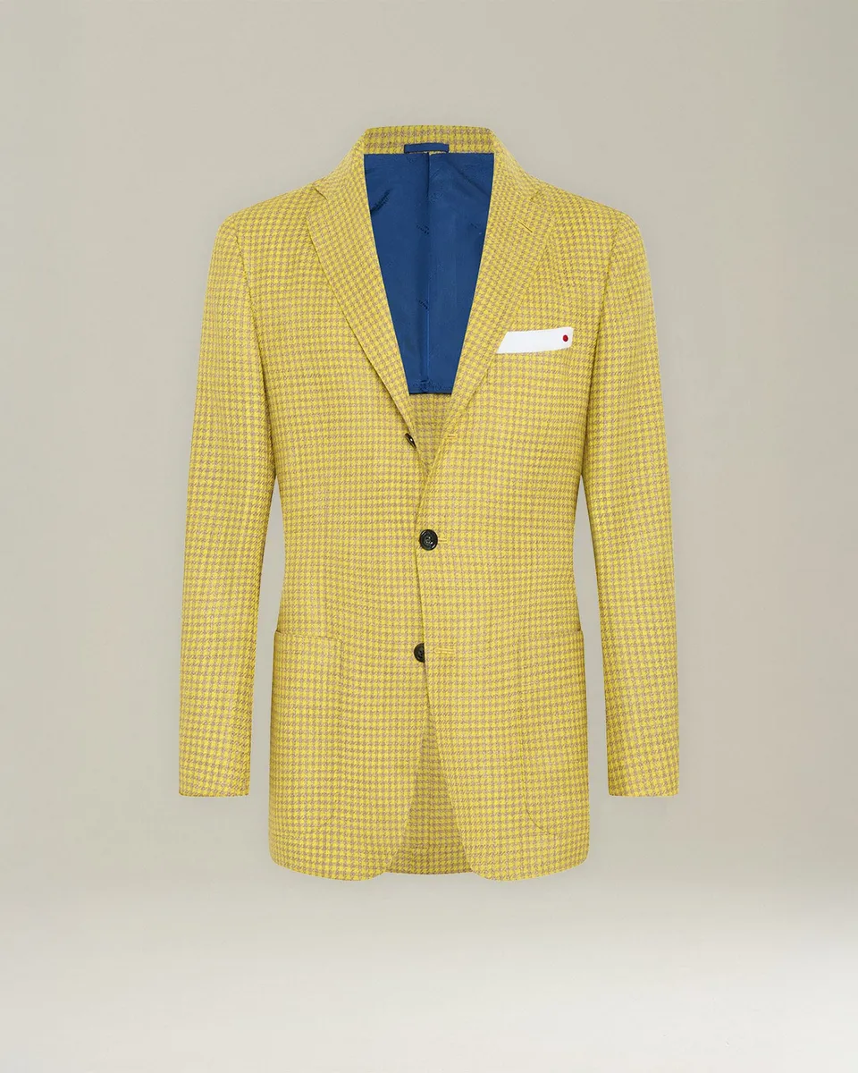 Kiton Jackets Houndstooth Blazer Kaschmir Hahnentritt