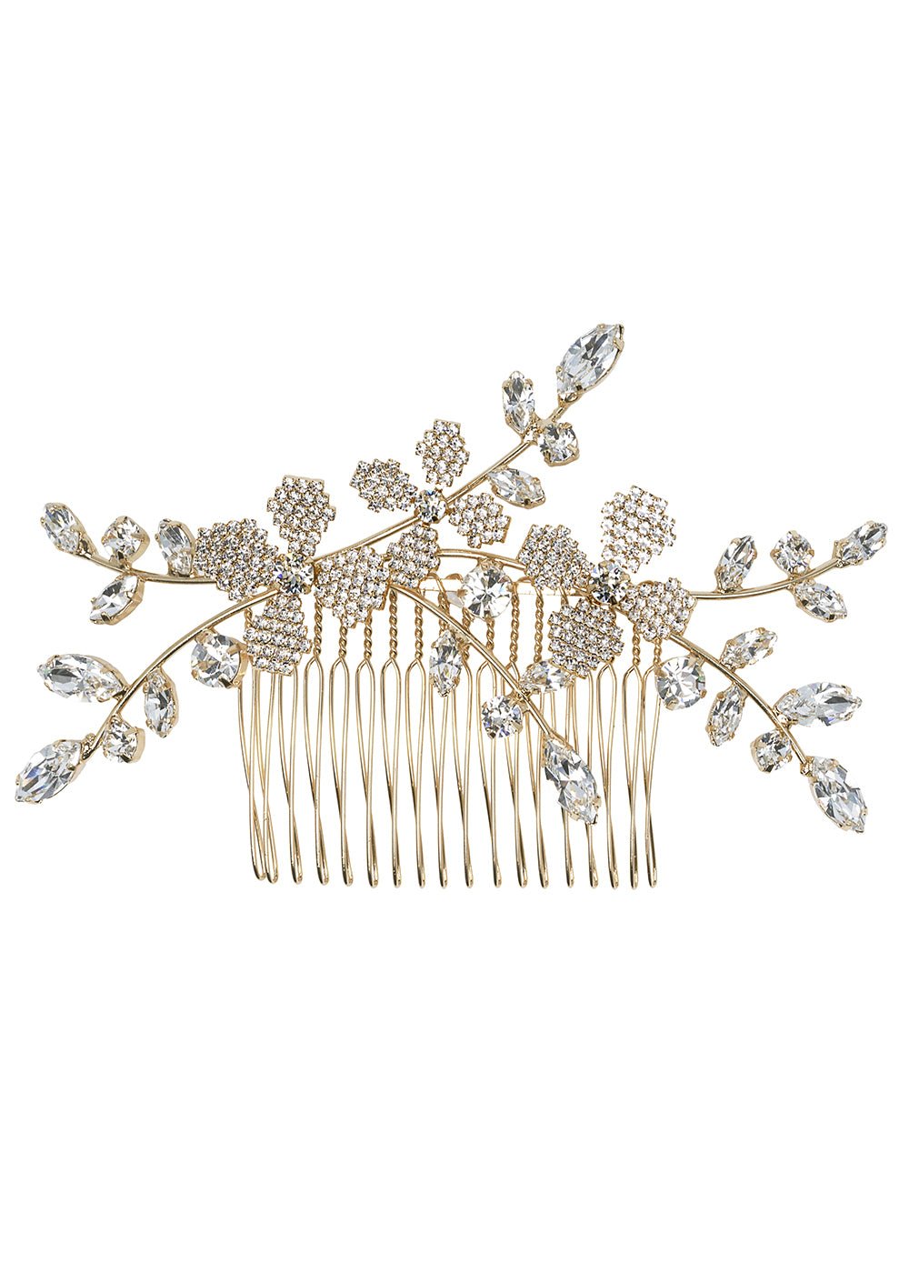 Elizabeth Bower June Crystalla Crystal Braut Kamm Rhodium 120mm