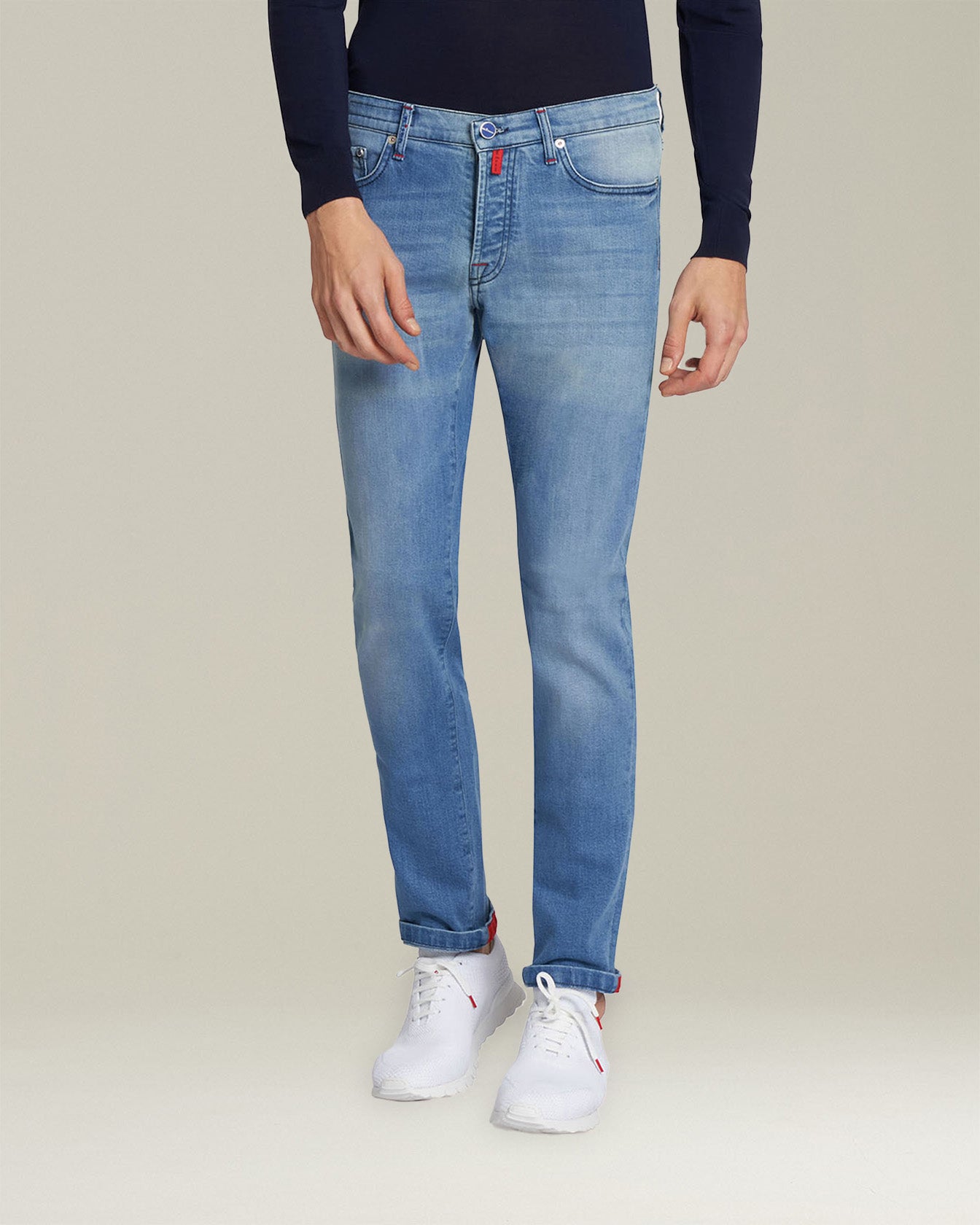 Kiton Trousers Cotton Ultra-Slim Jeans indigo Gr. 30-42